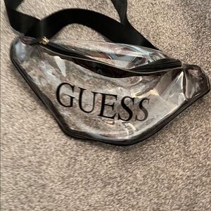 GUESS Transparent Belt Bag with Black Trim